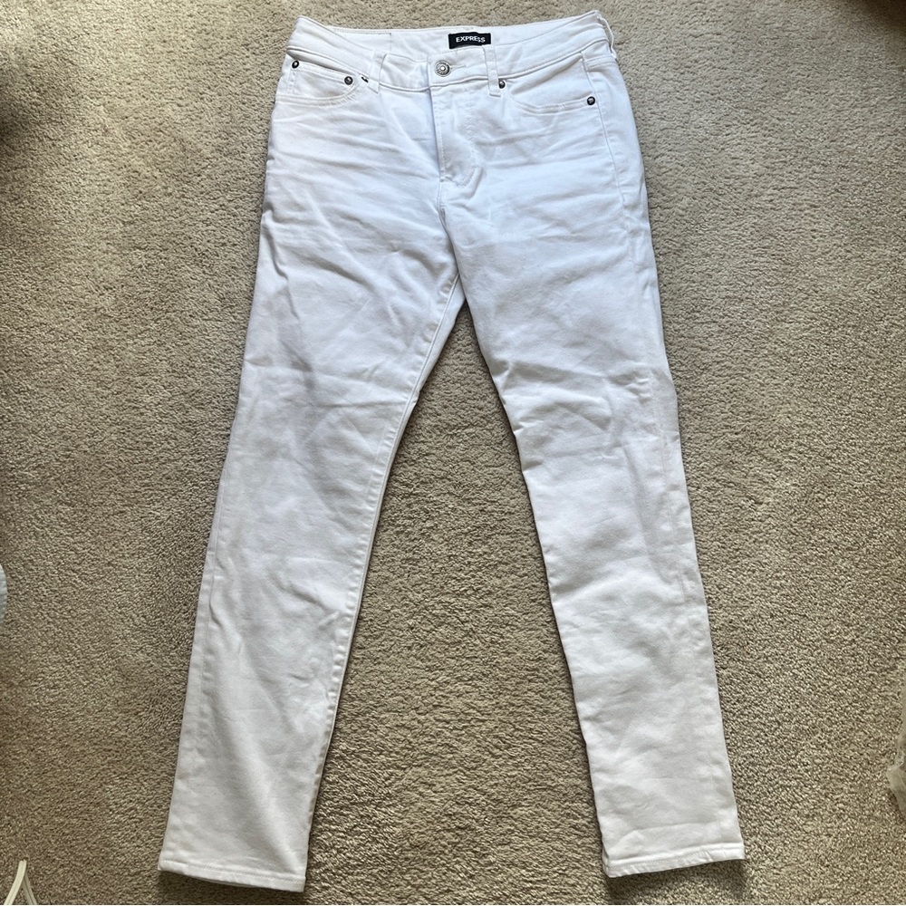 Express Mens White Slim Jeans 29/30